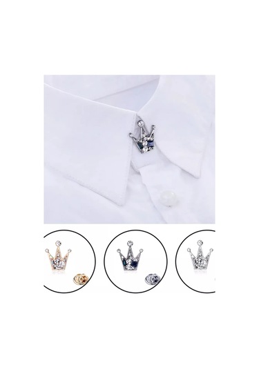 Olfil Broş-mini Taç Parıltı Tarzı 206746461 Gri