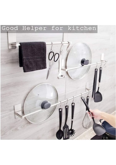 Zift Unique Paslanmaz Çelik Yapışkanlı Havluluk - Havlu Askısı 45 CM Krom