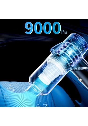 Besthome1 Taşınabilir Kablosuz Araç Şarjlı Süpürge - 9000pa Güçlü Emiş, 120ml Hazneli, Katlanabilir Q8 Modeli