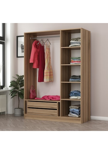 Minar Kale 3 Kapaklı 2 Ç Dolap Dore Antrasit 190cm