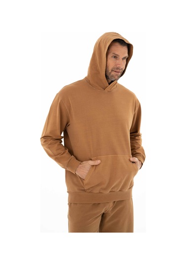 AR-MA Arma Erkek Oversize 2 İplik Kanguru Cepli Kapşonlu Sweatshirt 001