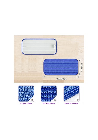 Youmex Swiffer Wet Jet Uyumlu Mikrofiber Mop Padı - 12 İnç, 6 Adet 2 Yeşil+2 Mor+2 Mavi , Yıkama Ve Yeniden Kullanım, Ahşap/seramik/zemin Temizliği