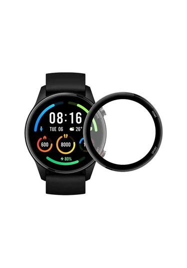 Mi Watch Color Nrtk Pmma Pet Saat Ekran Koruyucu - Siyah