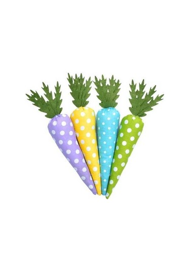 Pazly Süslemeleri Suntek Polka-dot-serisi Paskalya Oturma Havuç 4x Cs