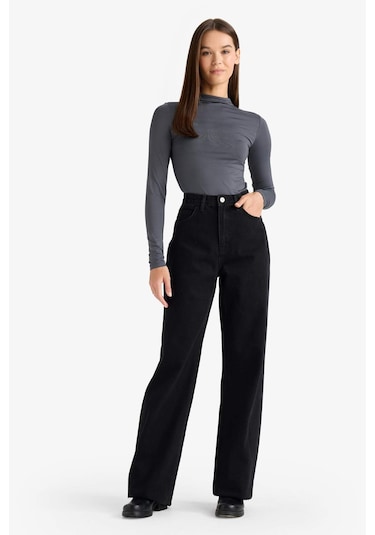 Defacto Yarım Balıkçı Yaka Uzun Kollu Çıtçıtlı Body F9242ax25auar58 Antrasit