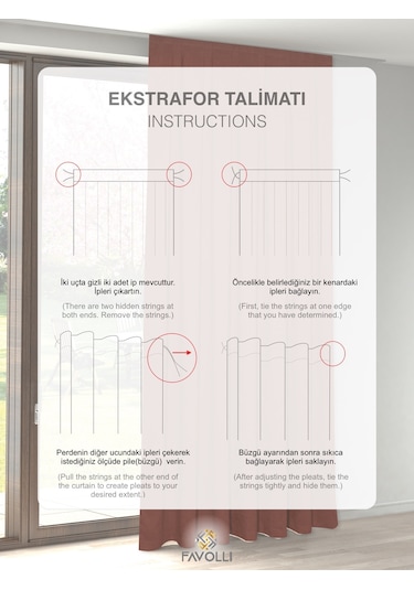 Br Favolli Kadife Dokulu Kiremit Rengi Ada Fon Perde Ekstrafor Büzgülü Dream Series Kiremit