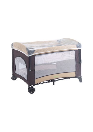 Mastic Anne Yanı Park Yatak Sallanır Oyun Parkı Cibinlikli Yatak Hediyeli 70x110 Cm Bej