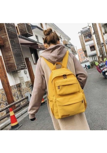 Dancemonkey Buyuk Kapasiteli Kanvas Sırt Çantası: Okul Ve Tatil İçin Şık Ve Dayanıklı Tasarım Çok Renkli