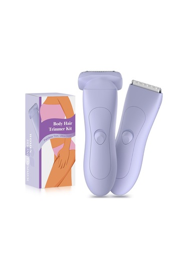 Tıraş Makinesi Özel Tıraş Cihazı Çift Kafa Epilasyon Cihazı Kasık Kılı Düzeltici Elektrikli Kazıyıcı Bayan Epilatör Hk500a Mor İkisi Bir Arada