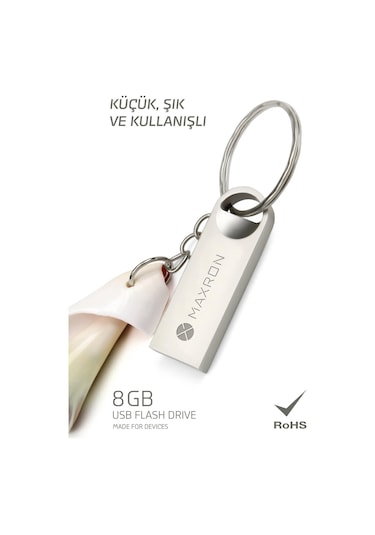 8 Gb Flash Bellek Metal Gövde Ömür Boyu Garantili Güvenli Usb Bellek Data Traveler
