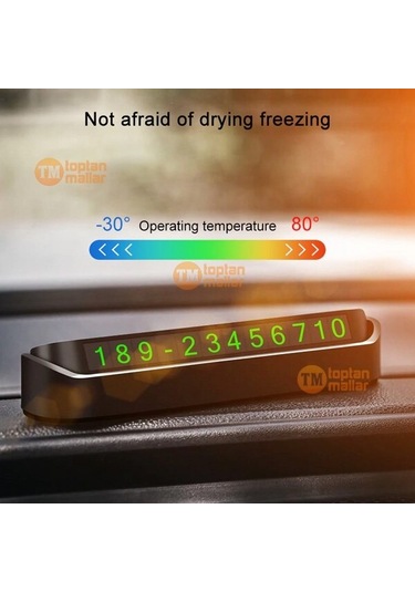 Araç için Park Telefon Numarası Fosforlu Numaratör Cam Aç Kapa