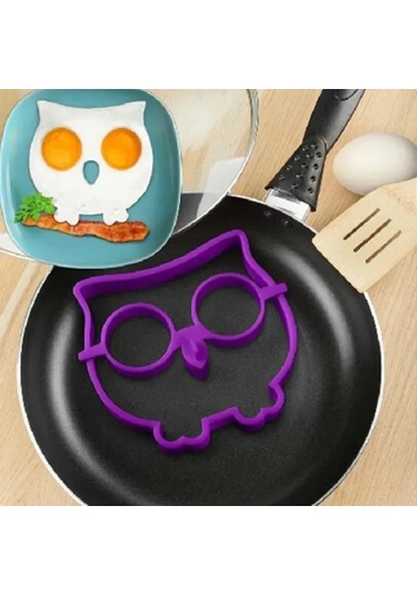 Lemestar Baykuş Şekilli Silikon Yumurta Pişirici, Mutfakda Yumurta Ve Pancake Kalıbı, Pratik Pişirme Aracı