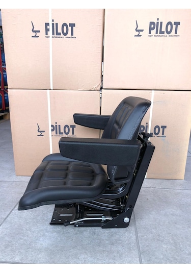 Pilot Traktör Koltuk Kollu Et62 Traktör Koltuğu Pilot Siyah Renk