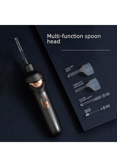 Geeroyoo Yetişkin Ve Çocuklar İçin Led Işıklı Elektrikli Kulak Temizleme Aleti - Pilli 2. Nesil Profesyonel Kulak Kepeği Temizleyici Seti