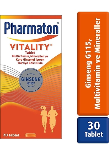Pharmaton Vitality Ginseng G115 Multivitamin Ve Mineral 30 Tablet
