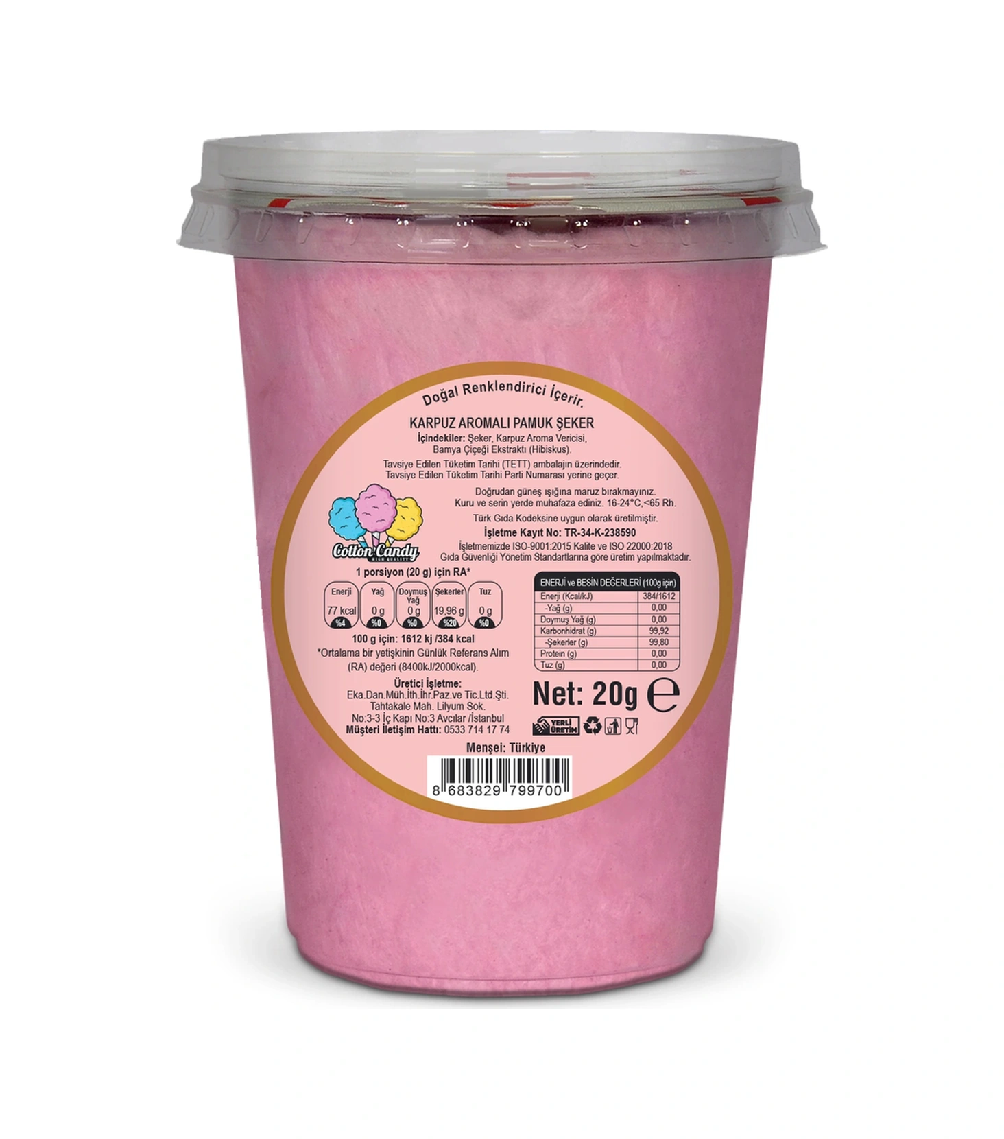 Karpuz Aromalı Gurme Pamuk Şeker
