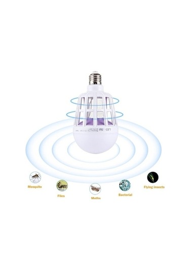 Besthome1 Led E27 15w 365nm Mor Işıklı Musluk Öldürücü, 175-265v Ac, 45 Eğimli, 3 Modlu, Haşere Kontrolü 5177