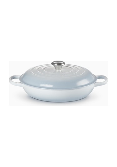 Le Creuset Gourmet Profesyonel Lüks Döküm Tencere Buz Mavi 28 Cm