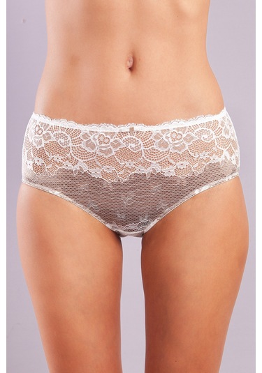 Golshan Gilda Control Slip , Kadın Dantelli Ekru Külot Çok Renkli