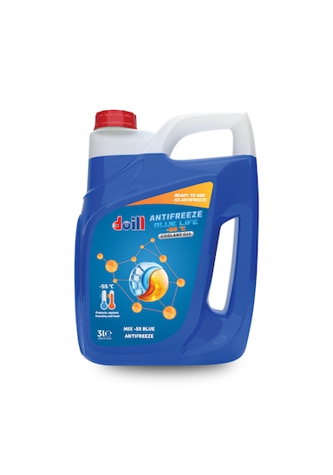 Doill -55 / -56 Derece Hazır Karışım 3 Litre Mavi Antifriz - G11
