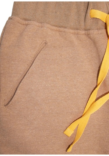 Recycle Pamuk Şardonlu Kışlık Terrosso Kız Çocuk Eşofman Altı Açık Kahverengi