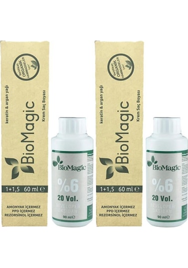 Biomagic Organik Amonyaksız Saç Boyası (Badem - 77.78)