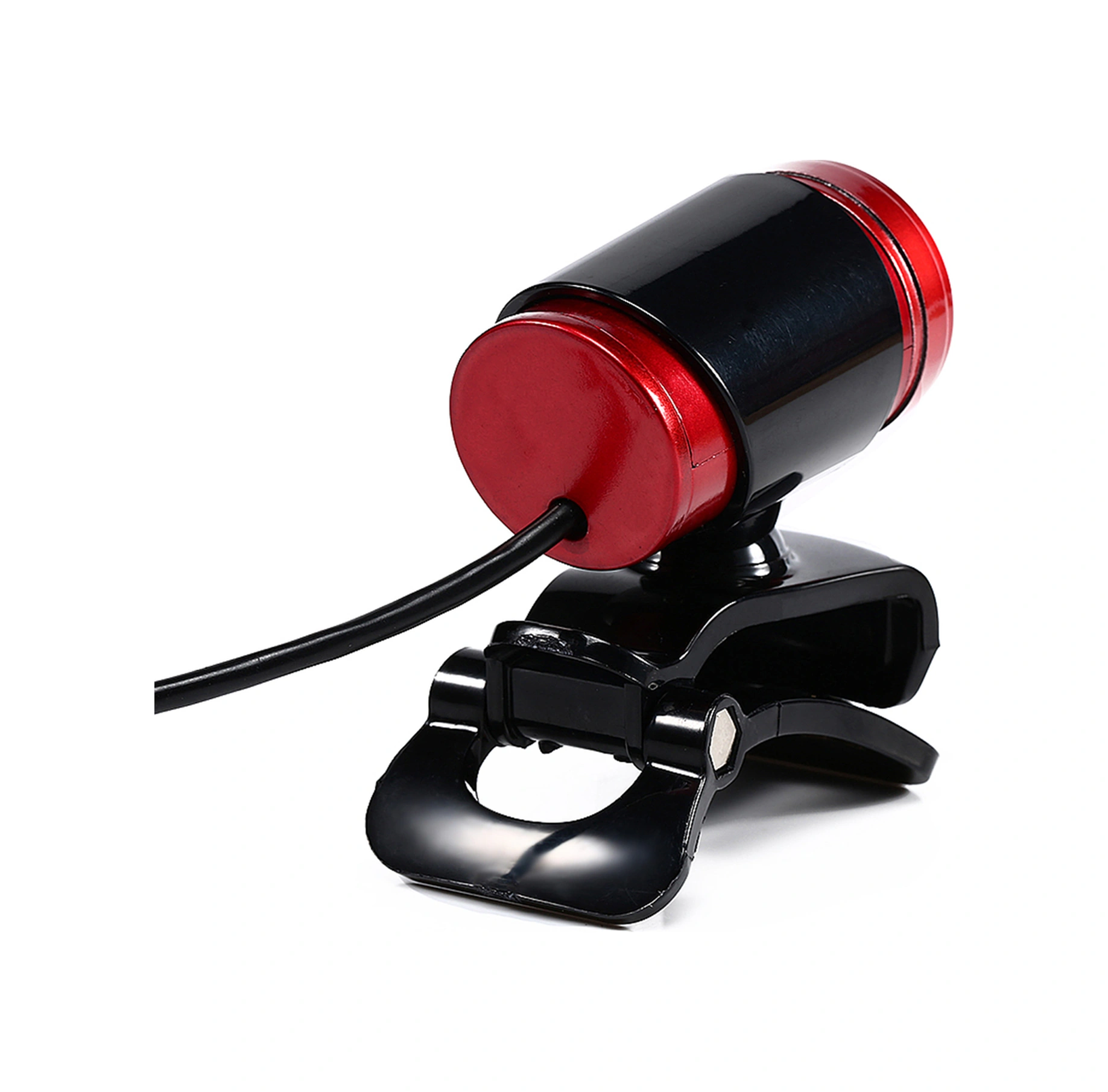 Qingmipy Usb 2.0 Siyah-kırmızı Web Kamerası - 300.000 Piksel, Gürültü Engelleyici Mikrofon, 360 Dönebilen, Otomatik Beyaz Denge, Masaüstü Ve Dizüstü Bilgisayarla Uyumlu