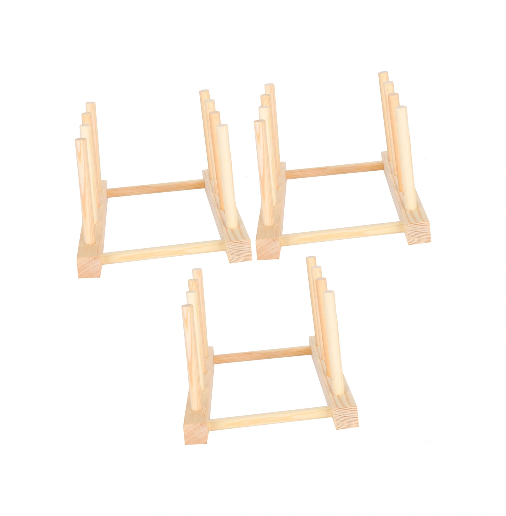 Wezone Ahşap Katlanabilir Tabak, Kitap Ve Gereç Depolama Rafı - Ev Dekorasyonu Ve Organizasyon Aleti 3 Adet Diğer