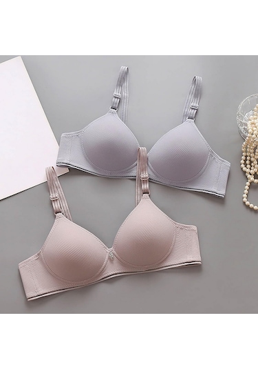 Bayan Sütyen Yelek Ön Tokalı Sütyen Büyük Beden Uyku İç Çamaşırı Kadın, Çok Renkli