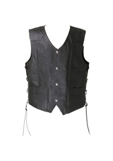 Hakiki Deri Siyah Cooper Ipli Erkek Deri Yelek Kahverengi