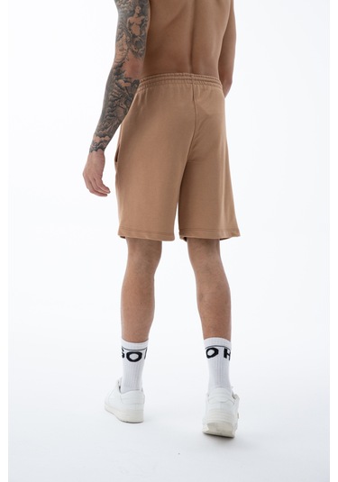 Erkek Yavru Ağzı Yüksek Kalite Relax-fit Rahat Kesim %100 Pamuk Bağcıklı Siyah Düz Basic Şort Yavru Ağızı