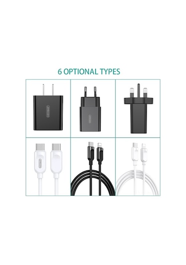 Willowhaven Joyroom 36w/60w Pd Hızlı Şarj Kablosu, Type-c To Lightning/type-c, Siyah, 1m, 100-240v Adaptör