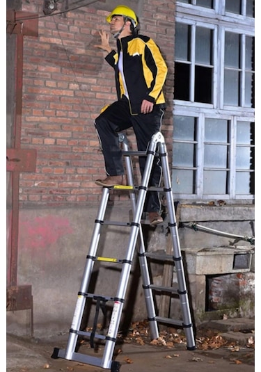 Ebax 2.2+2.2 , 4.4 Metre,7+7 Basamak, 14 Basamak Çift Yönlü Teleskopik Merdiven