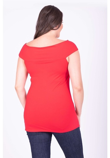 Karmen V Yaka Kolsuz Tişört (532254615)