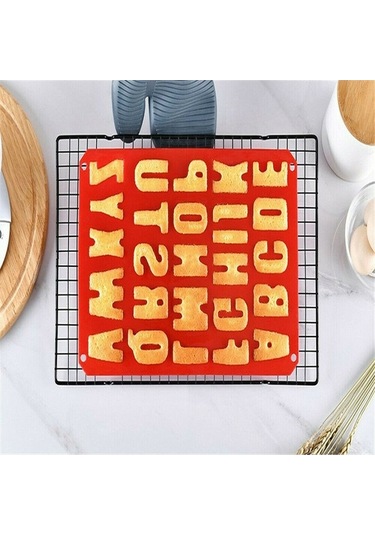 Besthome1 26 Harfli Silikon Kalıp - Renkli, Isı Dayanıklı Pasta, Buz, Çikolata Yapımı Çok Renkli