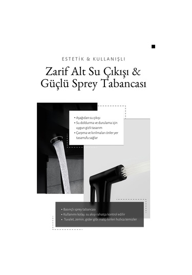 Zift Unique Premium Siyah Duş Sistemi Seti - 4 Fonksiyonlu Yağmur Duş Başlığı, Temperli Cam Raf, Masajlı El Duşu Siyah