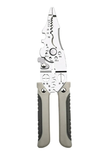 Singree Profesyonel Çok Fonksiyonlu Kablo Soyma Pensesi - Kesme, Bükme, Vidalama İşlevli 112 Karakter