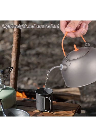 Lemestar 0.5l Titan Kettle Kahve Fıçı Açısı İle Hafif Taşınabilir, Yemek Grubu Silikon, Isı Dayanıklı, Kolay Temizlenir Gümüş