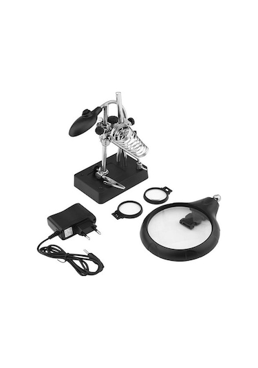 Mg16129-C Led Işıklı Büyüteçli - Mercekli Havya Sehpası Zd-126-3 (497613901)