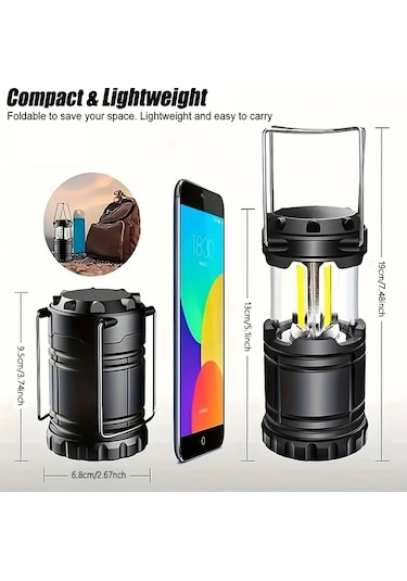 Xuweiwei 4 Adet Kamp Lambası Yeni Ultra Parlak Led Kamp Işıkları Taşınabilir Teleskopik Yapışkan Çadır Aydınlatma El Feneri İç Dış Mekanlar İçin Altın