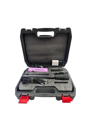 Powerdex 50 Watt 5000 Lümen Profesyonel Büyük Avcı El Feneri Pd-12500 Siyah