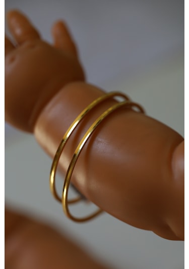 Yenigün Kuyumculuk 14 Ayar Altın 10,2 Gr İkili Çocuk Ajda Altın Bilezik