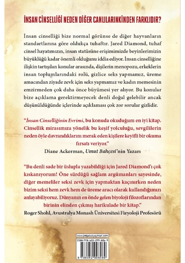 İnsan Cinselliğinin Evrimi (Karton Kapak) - Jared Diamond