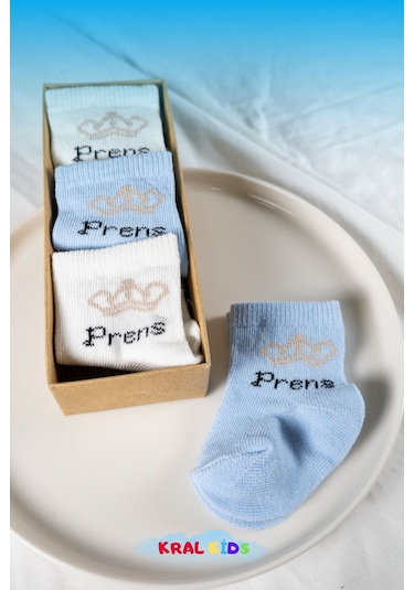 18 Çift Erkek Bebek Çorap Kutulu Patik Boy Set Yıldız, Prens Ve Desenli Modeller Çok Renkli