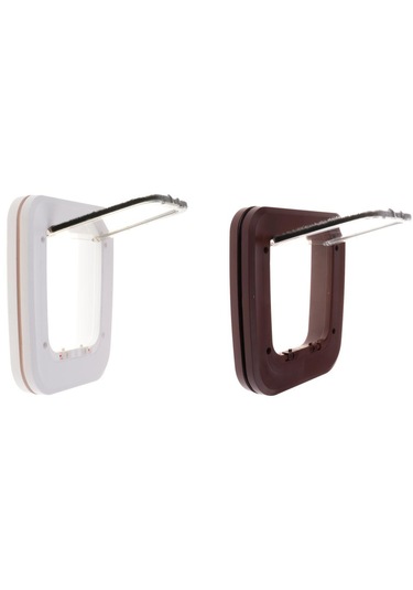 Homyl Abs Pet Kedi Küçük Köpek Manyetik Kilit Flap Beyaz