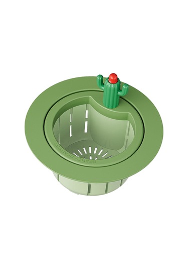 Suntek Kaktüs Lavabo Süzgeci Sağlam Yedek Takması Yeşil