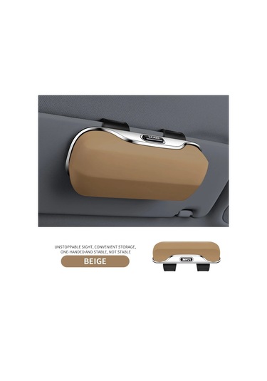 Evrensel Araba Monte Gözlük Durumda Güneş Gözlüğü Tutucu Sürücü Co-pilot Depolama Beige