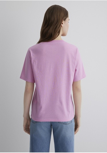 Mavi - Baskılı Pembe Tişört 1613174-70972 Pembe