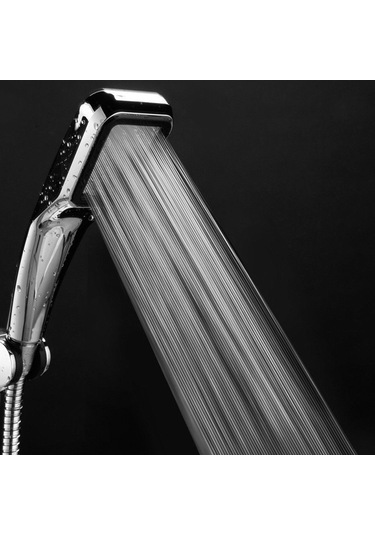 Yüksek Basınçlı Duş Başlığı Güçlü Arttırıcı Sprey Banyosu Su Tasarrufu Krom