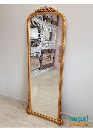 Matmazel Model Altın Renk Varaklı Boy Aynası Altın